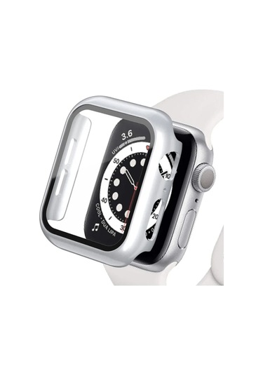 Watch Ultra 49mm Camlı Kasa Ekran Koruyucu - Gümüş