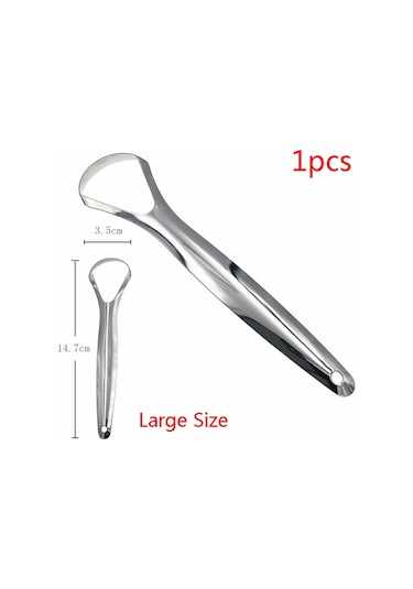 Stainless Steel Tongue Scraper Cleaner Tongue Scrapers Toothbrush Oral Hygiene 1pcs Scraper Large