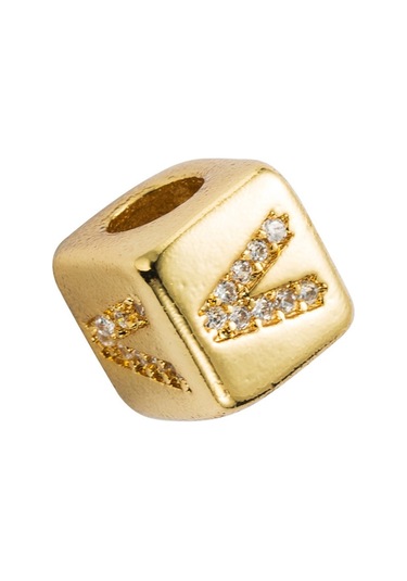 İngilizce Mektup Boncuk Bilezik Pirinç Mikro Kakma Çift Kırmızı Dize Çekme Dıy Bilezik Takı, Stil: V Çok Renkli