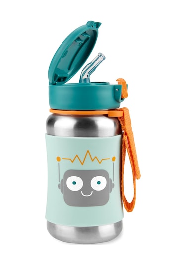 Skip Hop Zoo Pipetli Paslanmaz Çelik Suluk 350 Ml Robot Robot