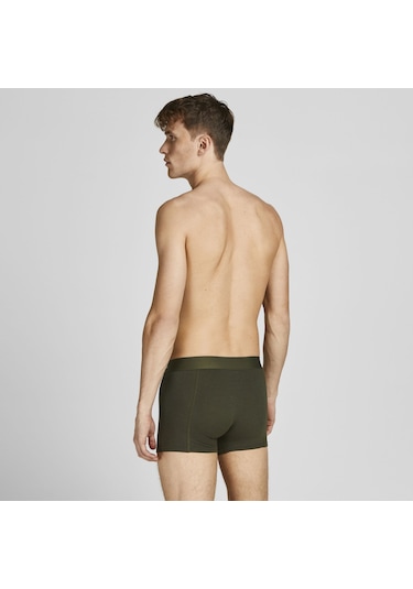 Jack & Jones 12198852 Bambu Erkek Boxer 3'lü Yeşil Haki