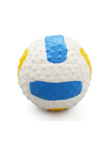 Lemestar Küçük Boy Sarı Futbol Şeklinde Lateks Köpek Oyuncak Topu - İçten Ses Çıkaran, Egzersiz Ve Eğitici, Ev Ve Dışarıda Kullanım, Diş Bakımı Fz-e5065