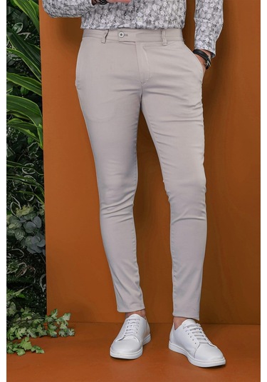 P 1112 Slim Fit Taş Spor Pantolon Taş