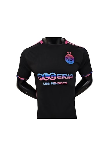 Snapbuy 24-25 Cezayir Özel Futbol Forması 3d Baskılı Kısa Kollu Tişört - Erkek Ve Kadınaltın Altın