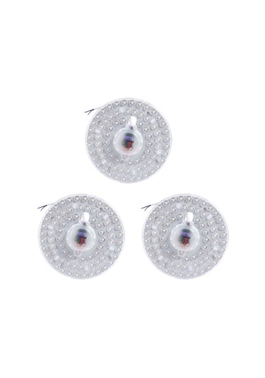 Agoodshop 3x Led Tavan Işık Modülü Işık Kaynağı 36w Yuvarlak Yüksek Parlaklık Aydınlatma Kapalı Tava Soğuk Beyaz