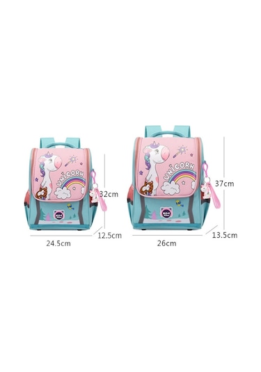 Anaokulu Çocukları İçin Sevimli Karikatür Sırt Çantası Koyu Mor S