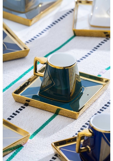 Rosemary 6 Kişilik Kahve Fincan Takımı - 90 Ml Renkli