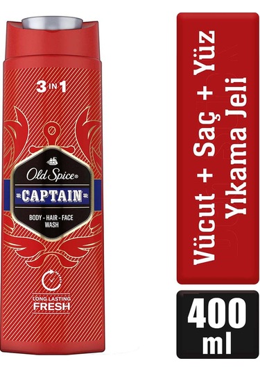 Old Spice Captain Erkek Duş Jeli ve Şampuan 400 ML