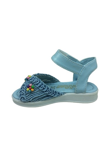 Ortopedikal 1506 (Plm) Kız Çocuk Sandalet Ayakkabı Dantelli Triko (539772405) Mavi