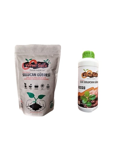 Vermisafa Organik Solucan Gübresi 1 KG Katı + 1 L Sıvı