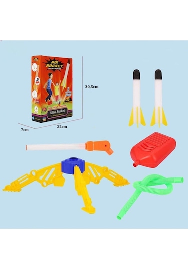 Air Rocket Oyuncak 2 Roket ve Havalı Roketatar Tekli Açık Hava Oy