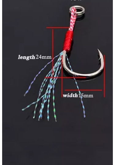 Jig Assist İğnesi - 3 Adet - Jig Yardımcı Kanca - 110 - 160 Gr