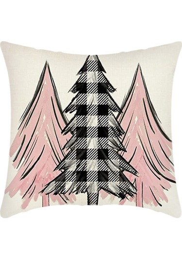 Cartoon Hand-painted Style Christmas Decorative Pillow No.104 Ekru