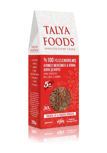 Talya Filizlenmiş Kırmızı Mercimek ve Kinoa Şehriye 200 G