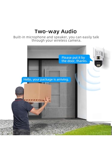 Icsee 223 6mp Dual Lens 355 Görüş Hareketli Gece Görüş Sesli