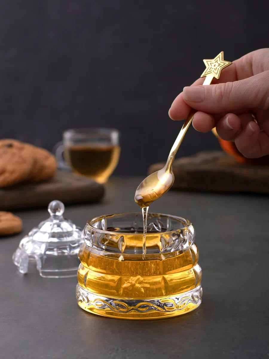 Aura Of Bohemia Reçel Ve Bal İçin Kapaklı Ve Kaşık Süzme Şekerlik 246034892 Beyaz