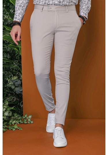 P 1112 Slim Fit Taş Spor Pantolon Taş