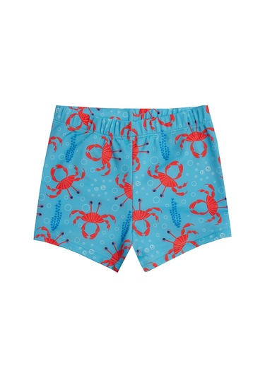 Uv Korumalı Erkek Çocuk Deniz Şortu Bebek Şortu 5250 Yengeç Mavi Mavi