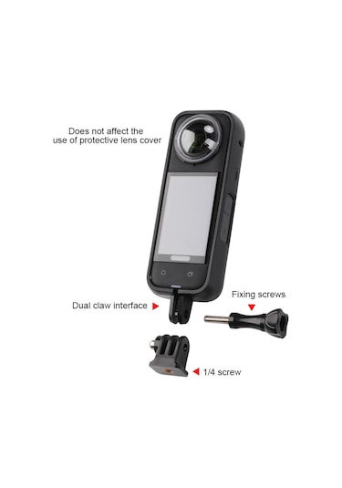 Insta360 X4 Pc İçin Pc Lens Kapağı Korumalı Plastik Koruyucu Çerçeve Siyah Diğer Çok Renkli