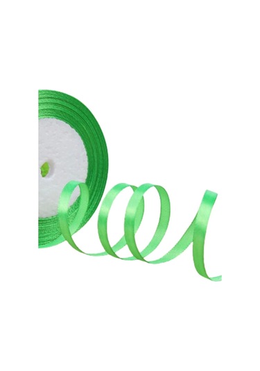 Saten Kurdele 6 Mm Fıstık Yeşili 2 Metre