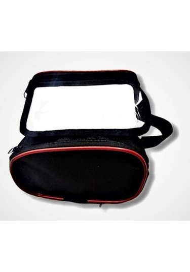 Bisiklet Heybe Çantası Kadro Üstü 6 İnç Telefonlu Kırmızı Yeşil