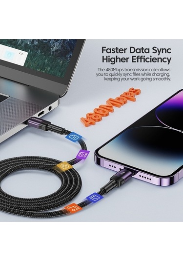 Prestigegoods Toocki Pd 20w Usb C Kablosu İphone 14 13 12 11 Pro Max 8 7 Plus Uyumlu Hızlı Şarj Telefon Şarj Ve Veri Kablosu