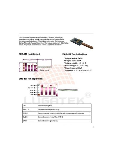 Ems 100 Fluxgate Manyetik Sensor
