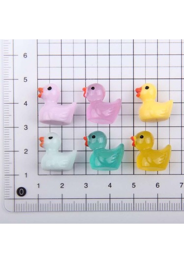 Homyl 20 Adet Ördek Figürleri Mikro Peyzaj Süsler Seti Moda