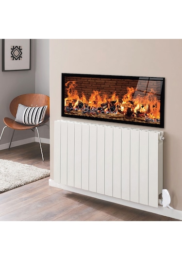 Decorita Petek Üstü Cam | Taşlı Şömine Görünümlü | 50cm x 120cm