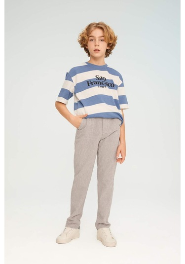 DeFacto Erkek Çocuk Standart Paça Keten Karışımlı Pantolon Z1706A624SMGR91