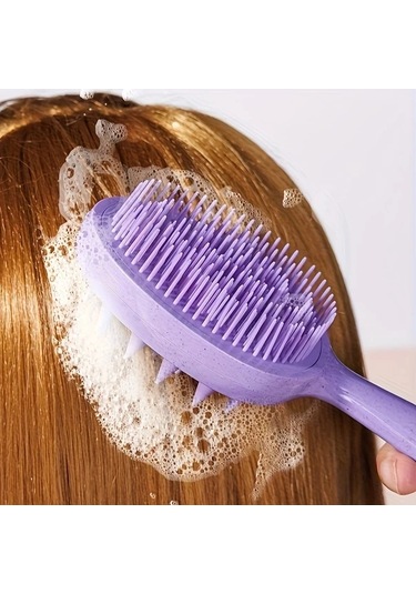 Willowhaven Yeşil Wanmeı Çift Taraflı Bambu Saç Fırçası Yumuşak Saç Tarama Ve Masaj Başlığı Seyahat