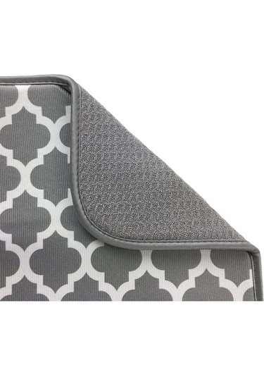 Vkemall Beyaz Örgü Desenli Çift Taraflı Mikrofiber Mutfak Kurulama Bezi, 18x24 İnç Beyaz