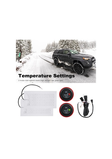 Youmex 12v Karbon Fiber Koltuk Isıtıcı Seti - Bisiklet, Motosiklet, Atv Ve Araçlar İçin 2 Sıcaklık Modlu
