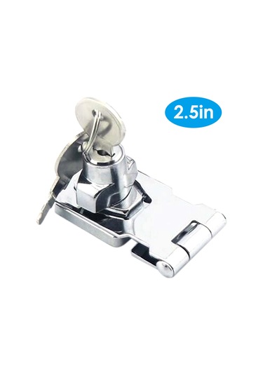 Qingmipy Zink Alaşımlı Giriş Kapısı Kilit, 2.5 İnç 64mm Gümüş Kaplama, Depo Ve Dolap Güvenliği İçin Anahtarlı Kilit Seti