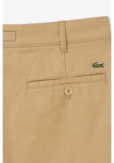 Lacoste Men's Regular Fit Cotton Bermuda Shorts Erkek Cepli Bermuda Şort Bej