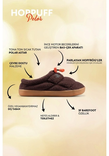Hoppuff Polar Kahve Barefoot Çocuk Ayakkabı Kahverengi