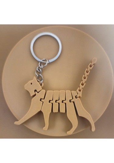 3dfuryam Hareketli Kedi Anahtarlık