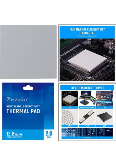 Suntek Gpu Cpu 2.0 Mm Için Silikon Termal Ped 120x120mm Isı