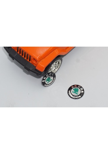 Skoda Auto Oto Anahtar 3M Metal Alaşım Logo 2Li Set