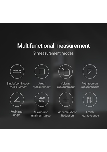 Lsa Lazermetre: 50m Menzil, 9 Fonksiyonlu Milimetrik Hassasiyet Metrekare Metreküp Mesafe Ölçümü