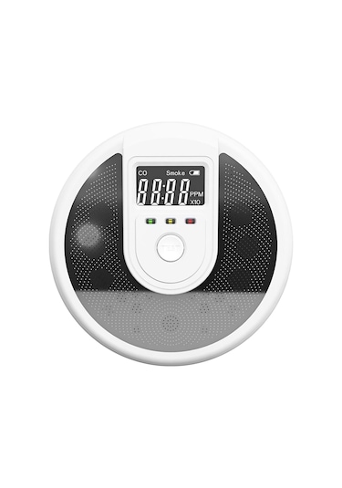 Moveevo Akıllı Sesli Duman Ve Karbonmonoksit Dedektörü - Lcd Ekranlı, Kolay Kurulum, Pil İle Çalışır Piller Dahil Değil