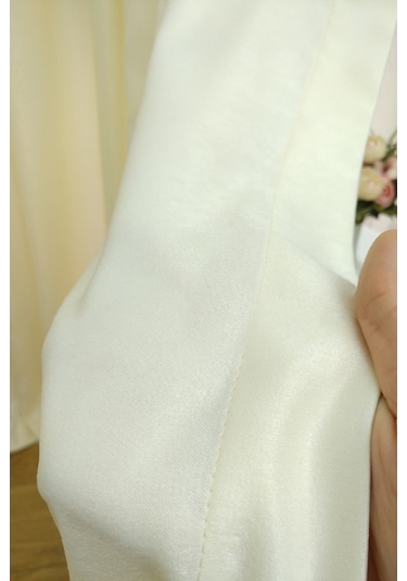 Evdepo Home Krem Düz Renk Soft Fon Perde Tek Kanat (507261651) Krem