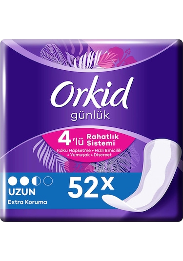 Orkid Günlük Ped Uzun 52'li