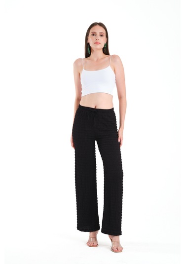 By Papi Örme Pantolon Siyah