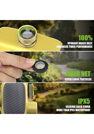 Insoma 3 Çıkışlı Otomatik Su Zamanlayıcı Bahçe Sulama Sulama Sistemi Bağımsız Nh Thread