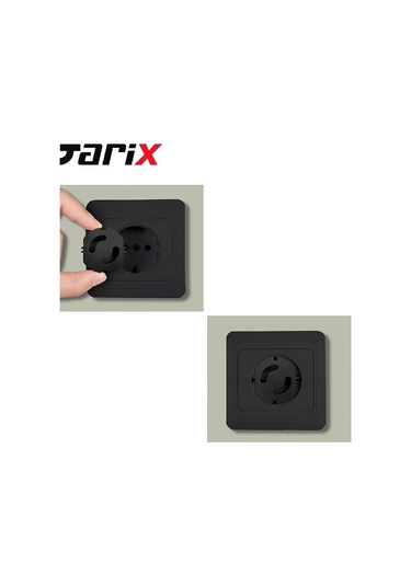 Tarix Priz Kapağı ,priz Koruyucu ,çocuk Güvenliği Priz Koruma Kapağı 10 Adet - Siyah Set