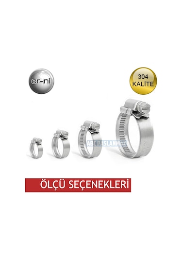 Paslanmaz Çelik Hortum Kelepçesi A2 304 Kalite