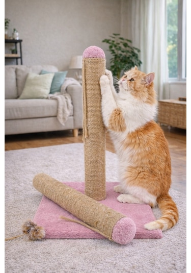 Pudra Kedi Tırmalama Tahtası Yedek Borulu-42cm