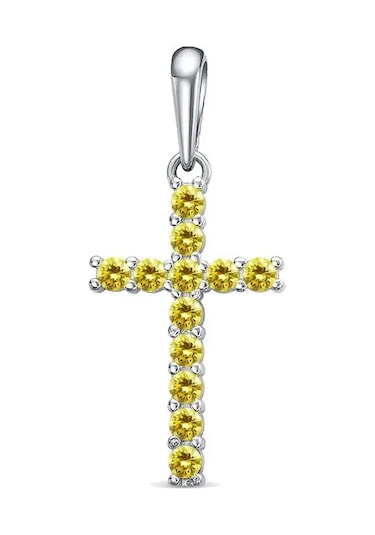 Gold Plaza Jewelry Zağlı Gümüş 925 Kolye Haç Kolye Ucu 168681542 Gri