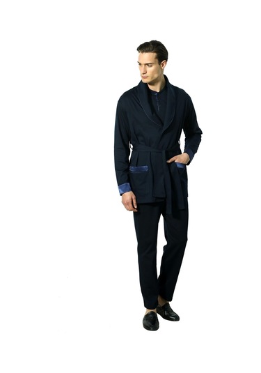 D's Damat 23003 Saten Biyeli Patlı 5'li Rob. Set Lacivert